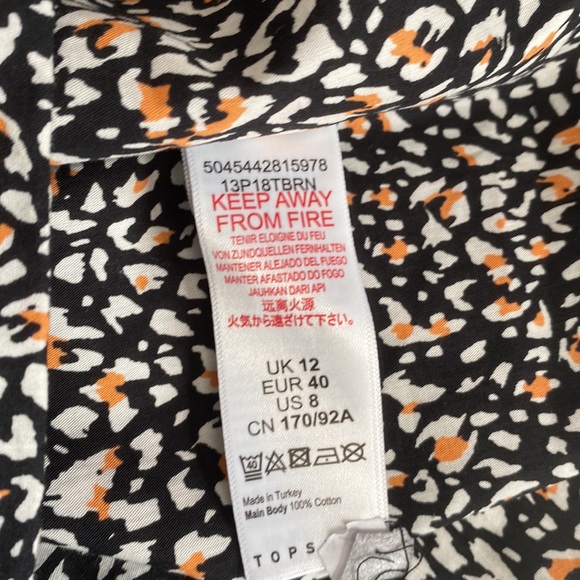 Topshop corset blouse in animal print crop Top , Size 8, NWT - Picture 13 of 14